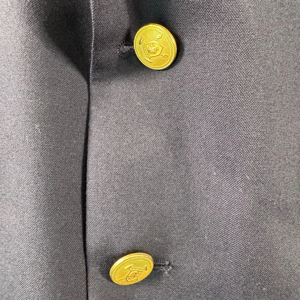 Vintage Ralph Lauren Polo University Club Blazer‎ 41R Navy Wool USA Made Preppy